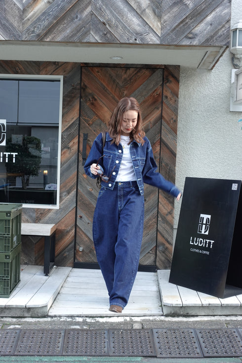 ホワイトボタンデニムJK